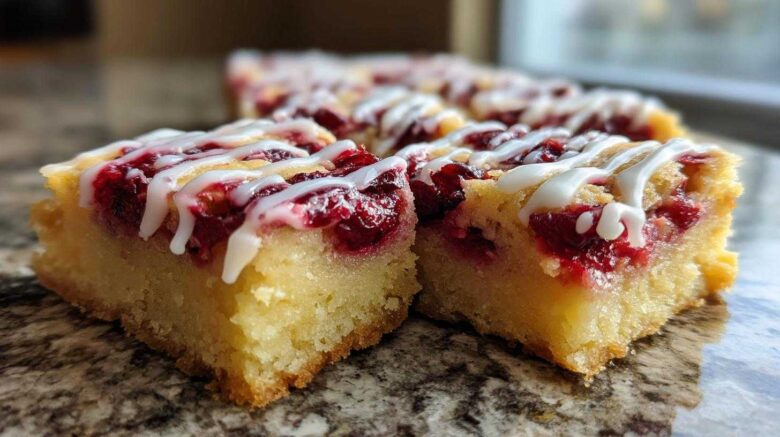 Frosted Cranberry Shortbread Bars