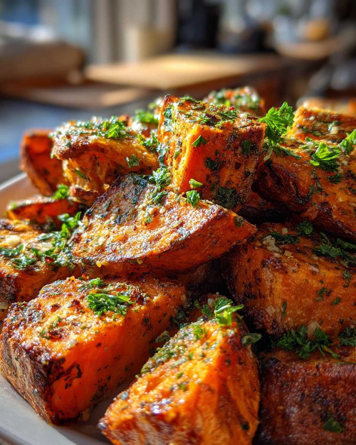 Garlic Parmesan Roasted Sweet Potatoes - detail 1