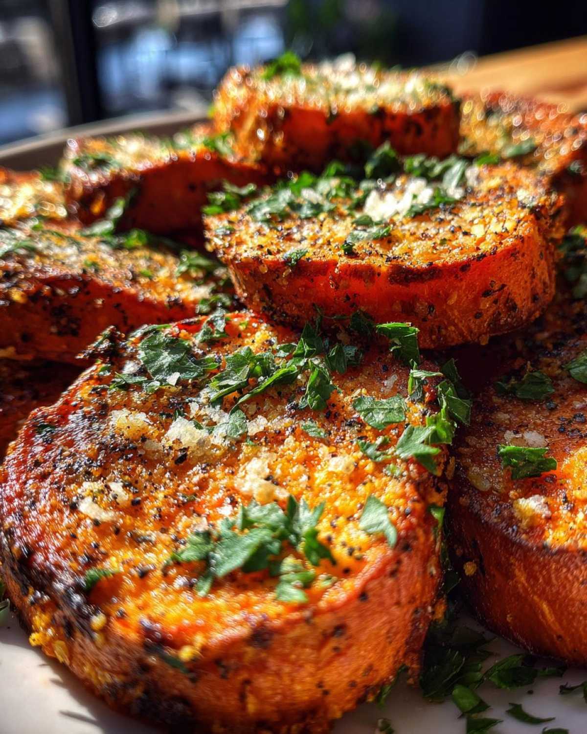 Garlic Parmesan Roasted Sweet Potatoes - detail 3