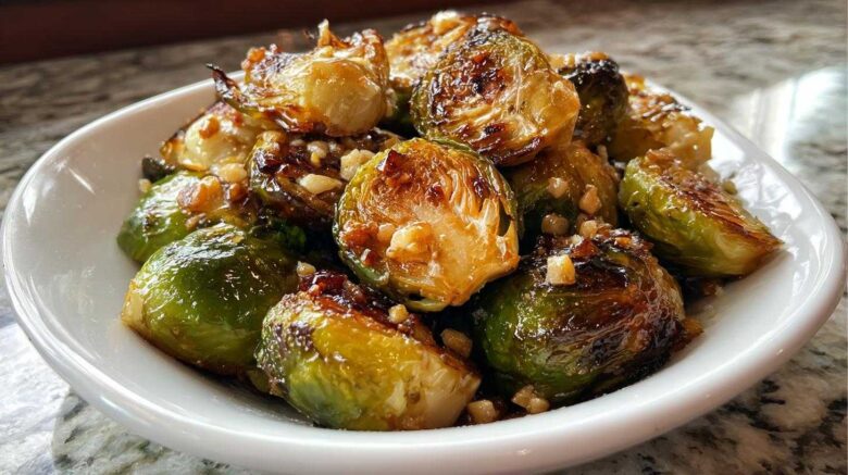 Garlic Roasted Brussels Sprouts