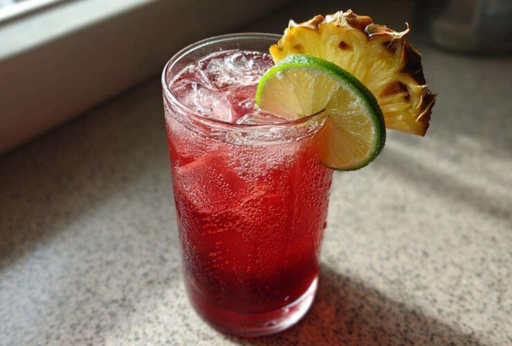 Hibiscus Pineapple Mocktail