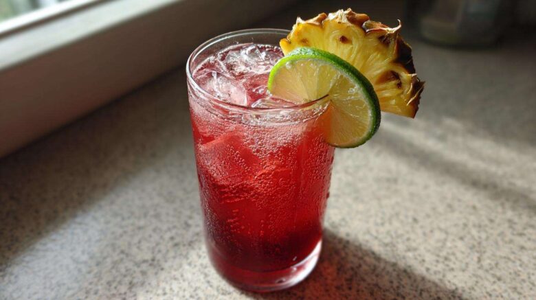 Hibiscus Pineapple Mocktail