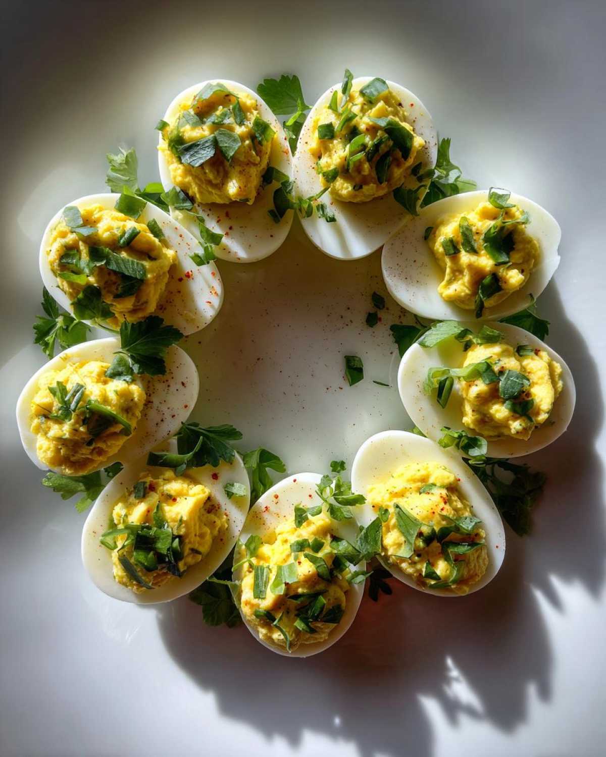 Holiday Deviled Eggs Wreath - detail 2
