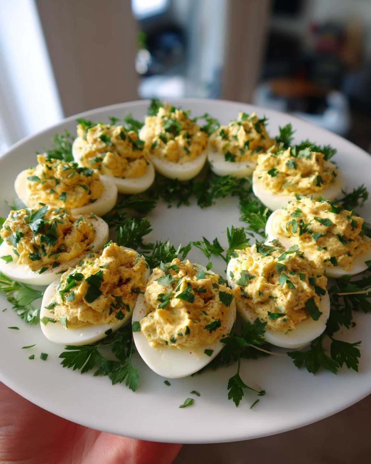 Holiday Deviled Eggs Wreath - detail 1