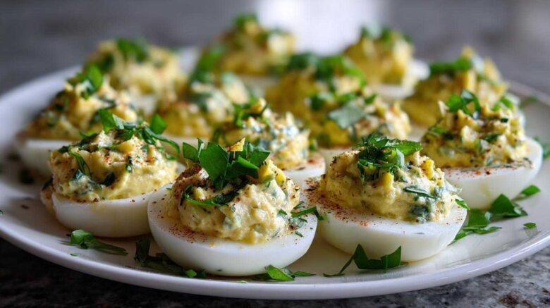 Holiday Deviled Eggs Wreath