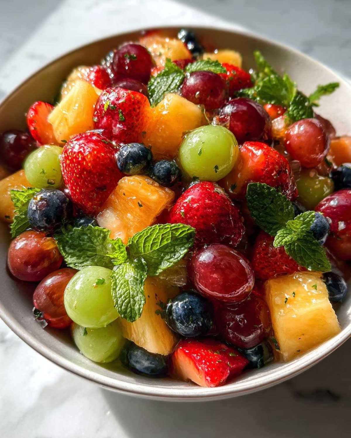 Holiday Fruit Salad with Honey Lime Dressing - detail 2
