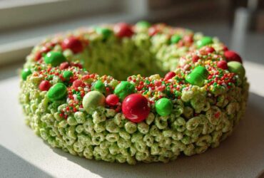 Holiday Rice Krispies Wreaths