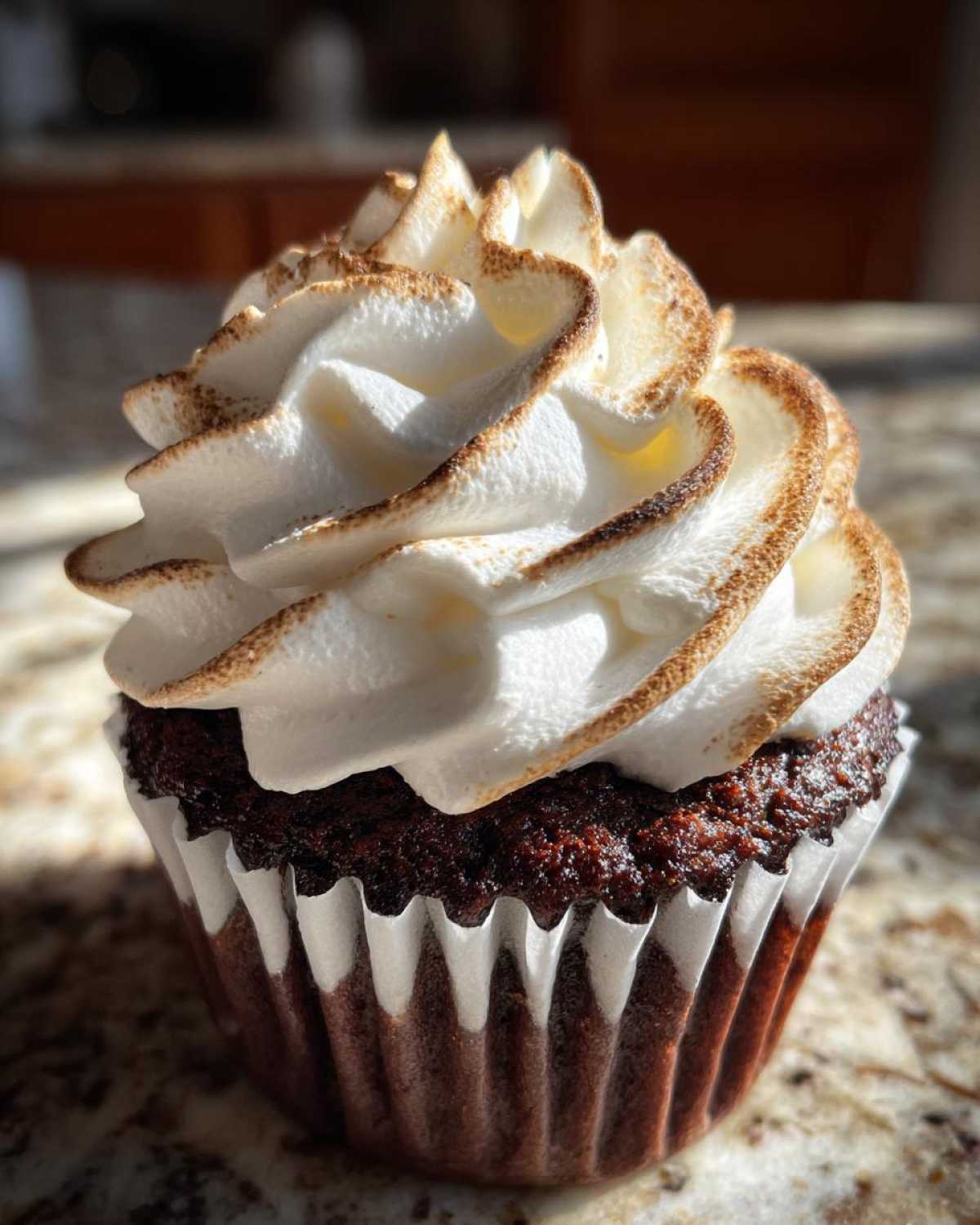 Hot Cocoa Cupcakes with Marshmallow Frosting - detail 3