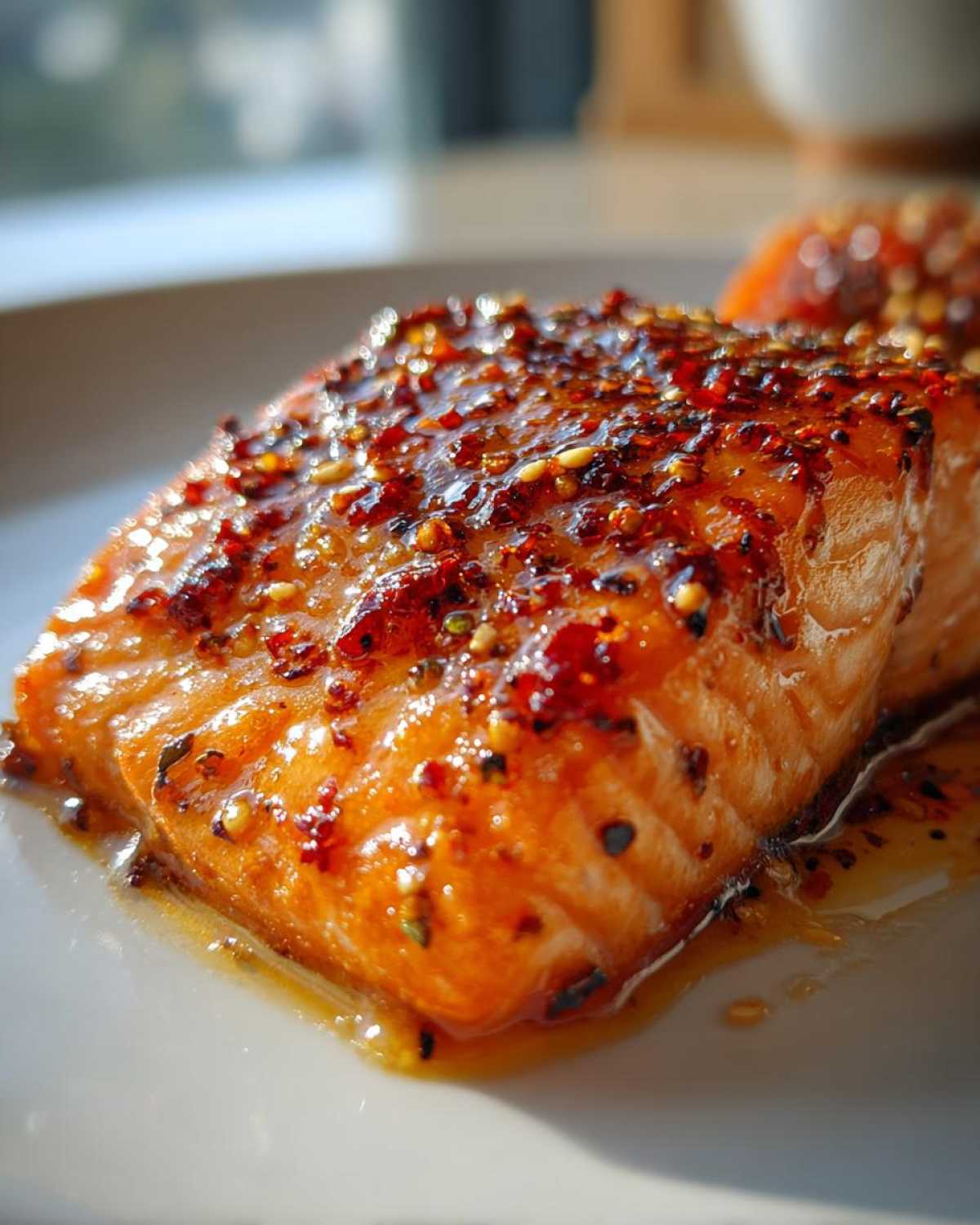 Hot Honey Glazed Salmon - detail 2