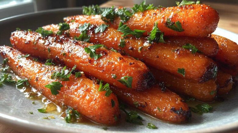 Hot Honey Roasted Carrots