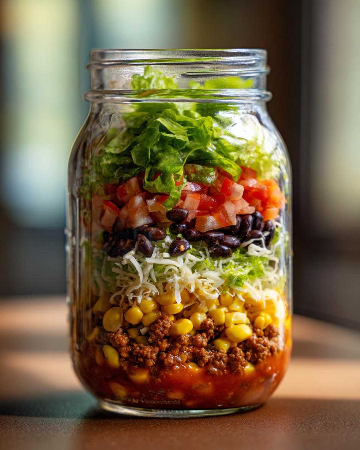 Mason Jar Taco Salad - detail 1