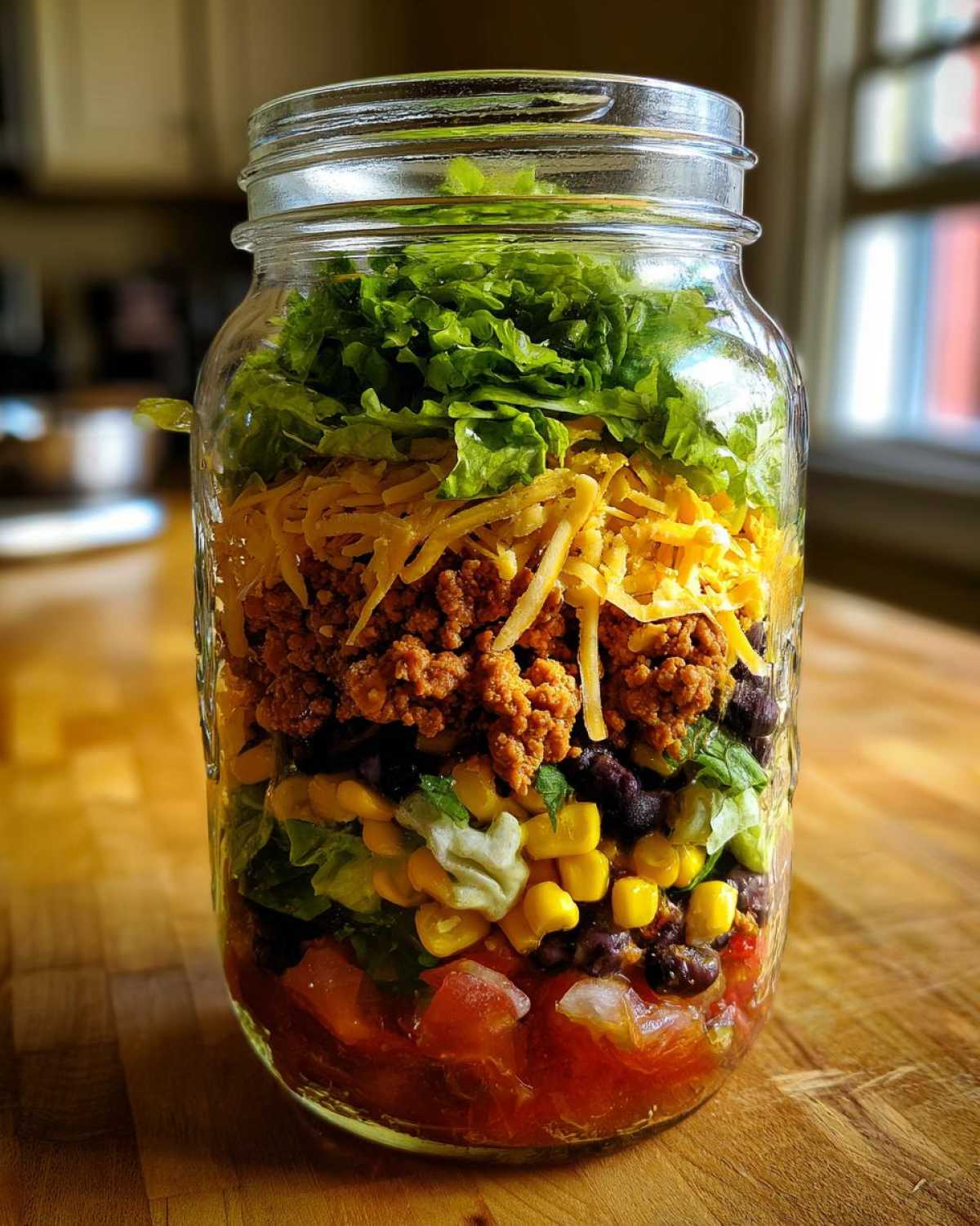 Mason Jar Taco Salad - detail 2