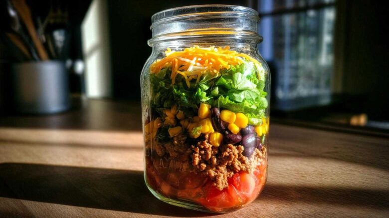 Mason Jar Taco Salad