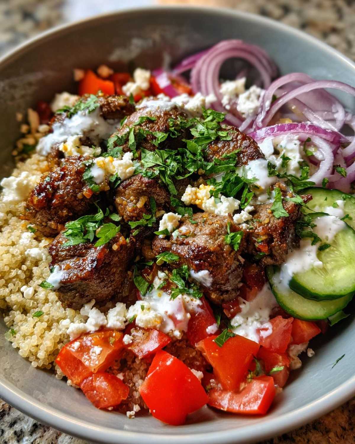 Mediterranean Lamb Bowls - detail 1