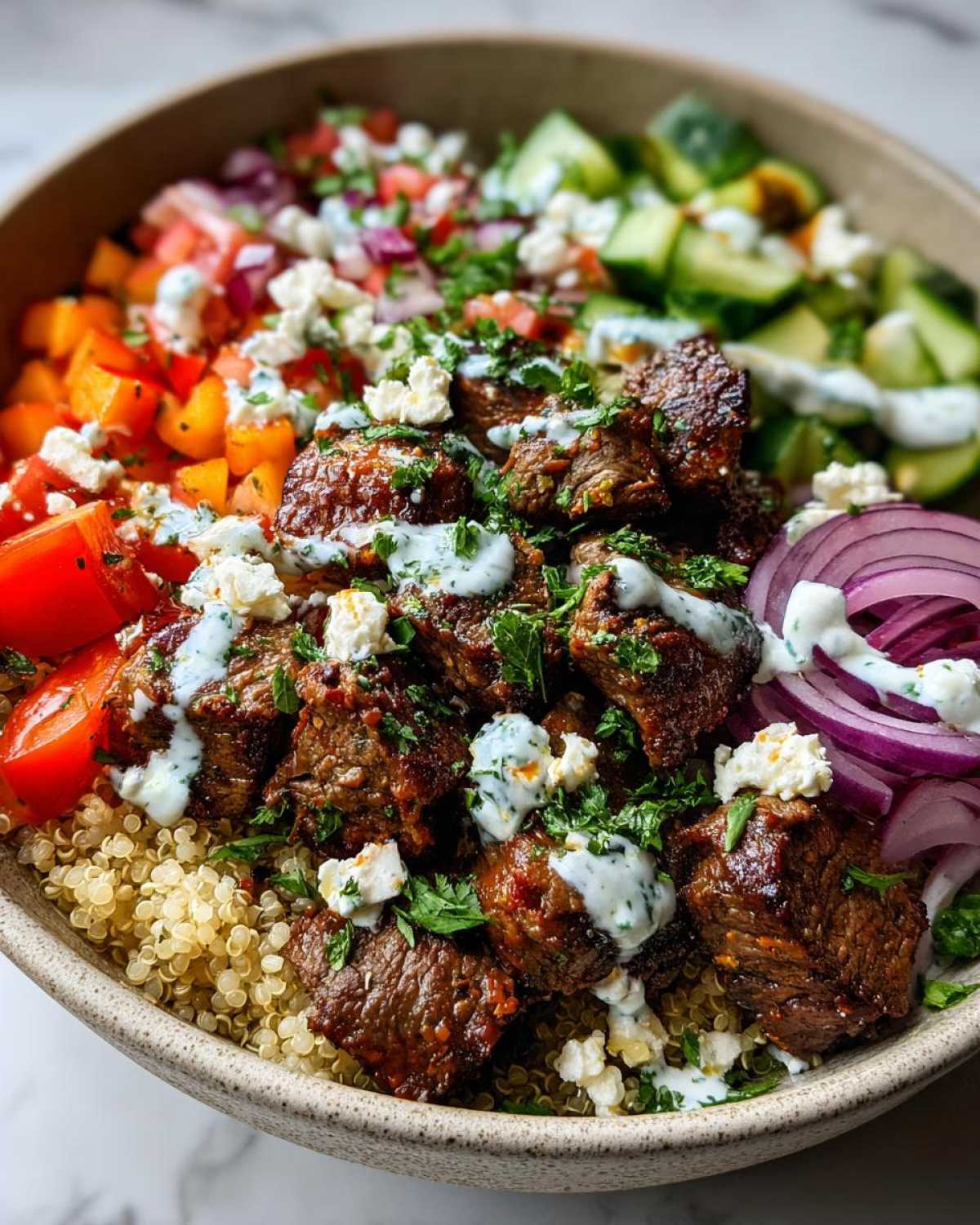 Mediterranean Lamb Bowls - detail 2