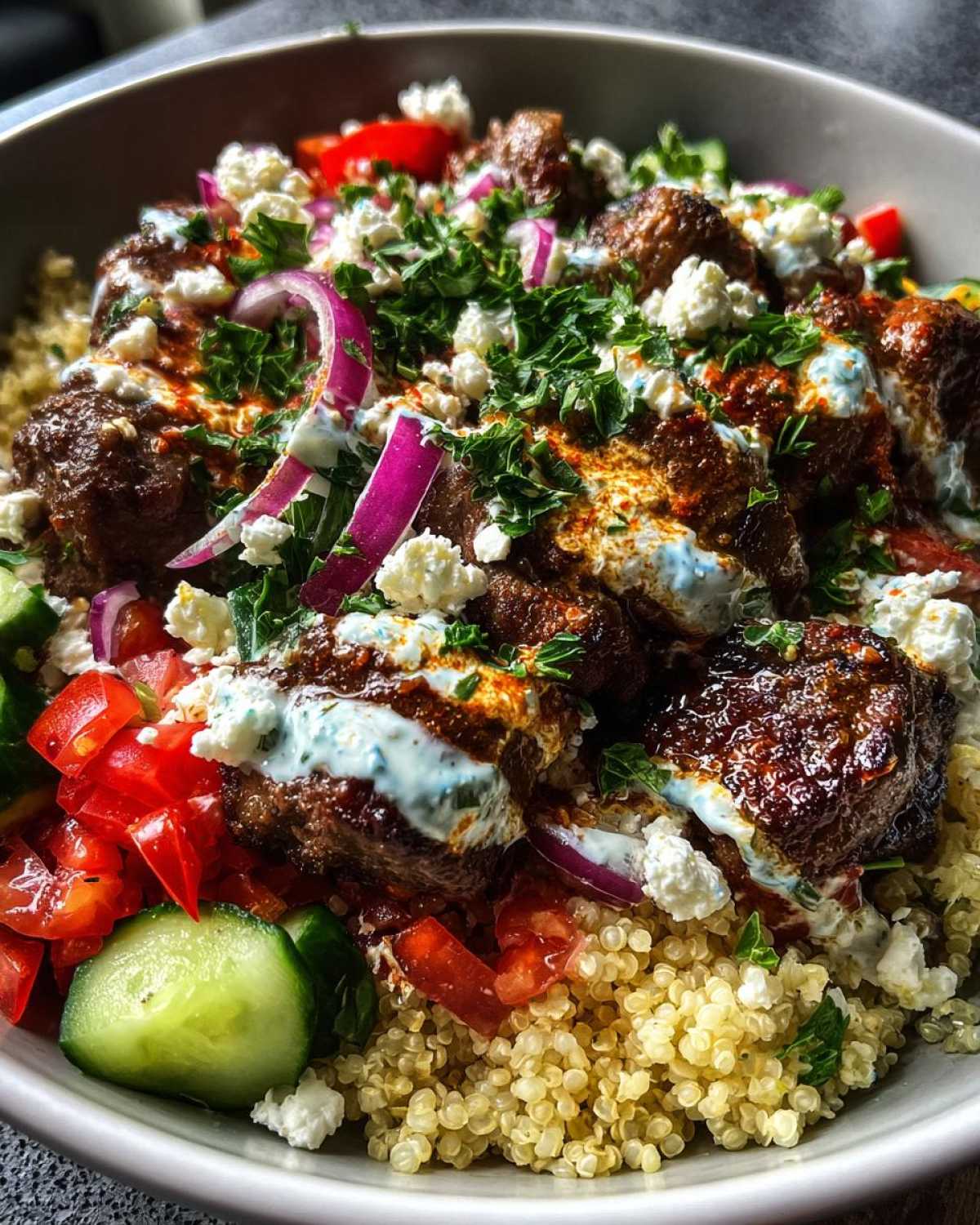 Mediterranean Lamb Bowls - detail 4