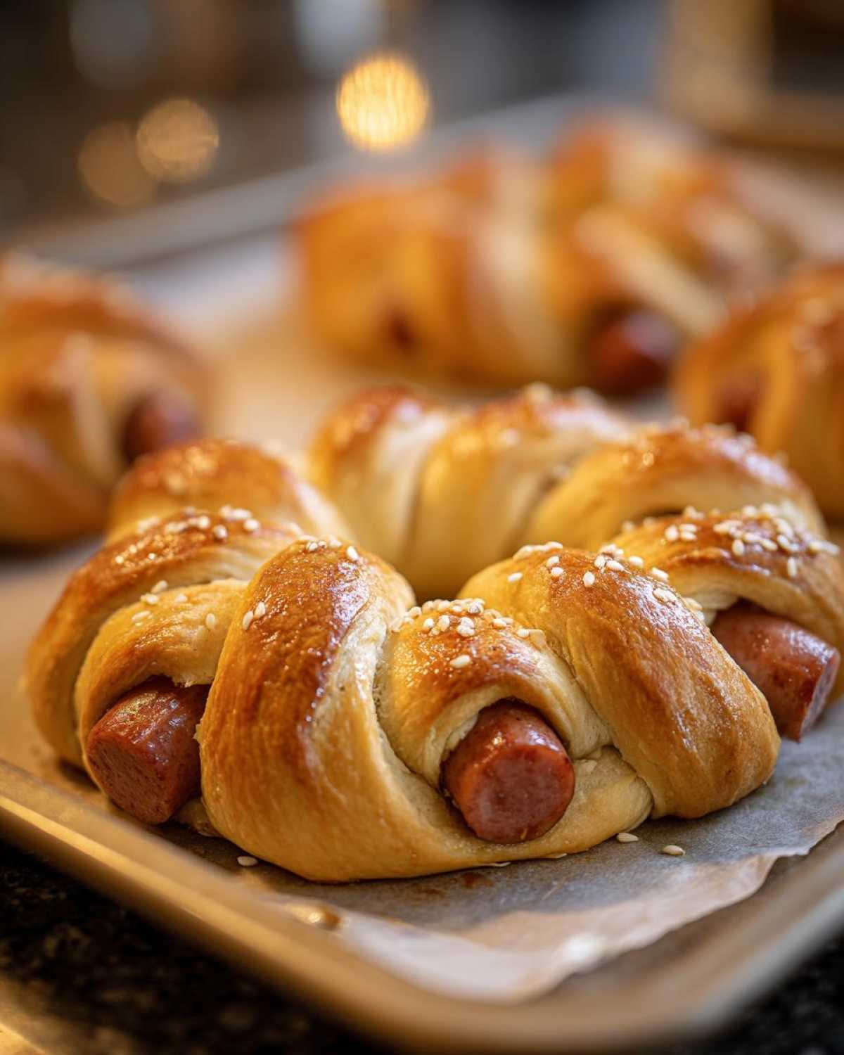 Mini Sausage Wreaths - detail 1