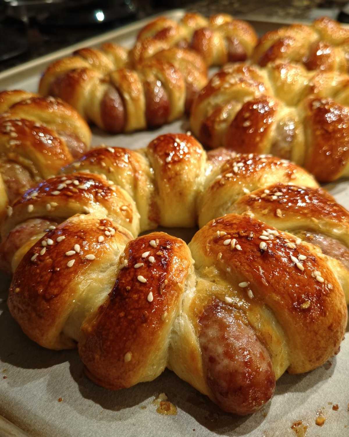 Mini Sausage Wreaths - detail 2
