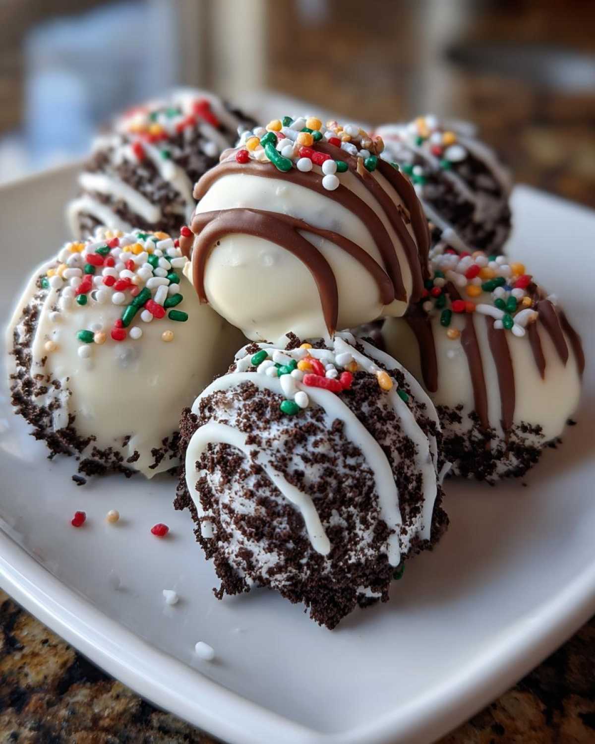 Oreo Truffle Snowballs - detail 2