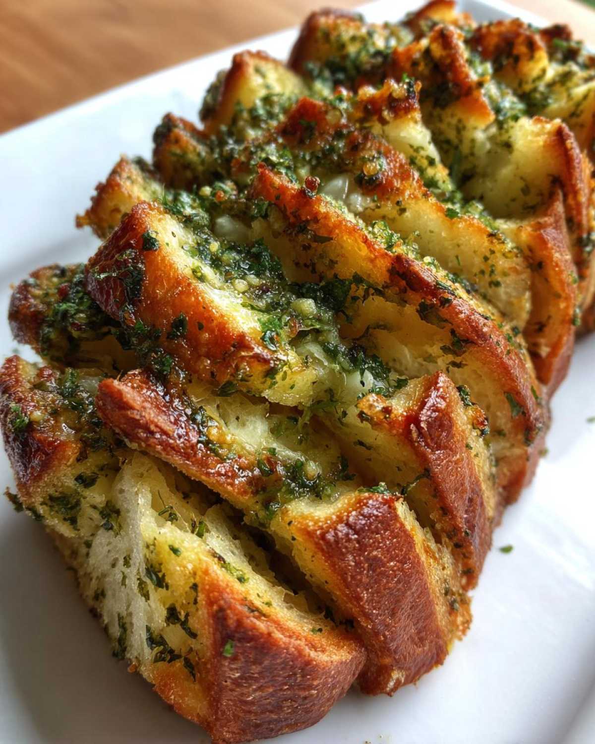 Pesto Christmas Tree Pull-Apart Bread - detail 2
