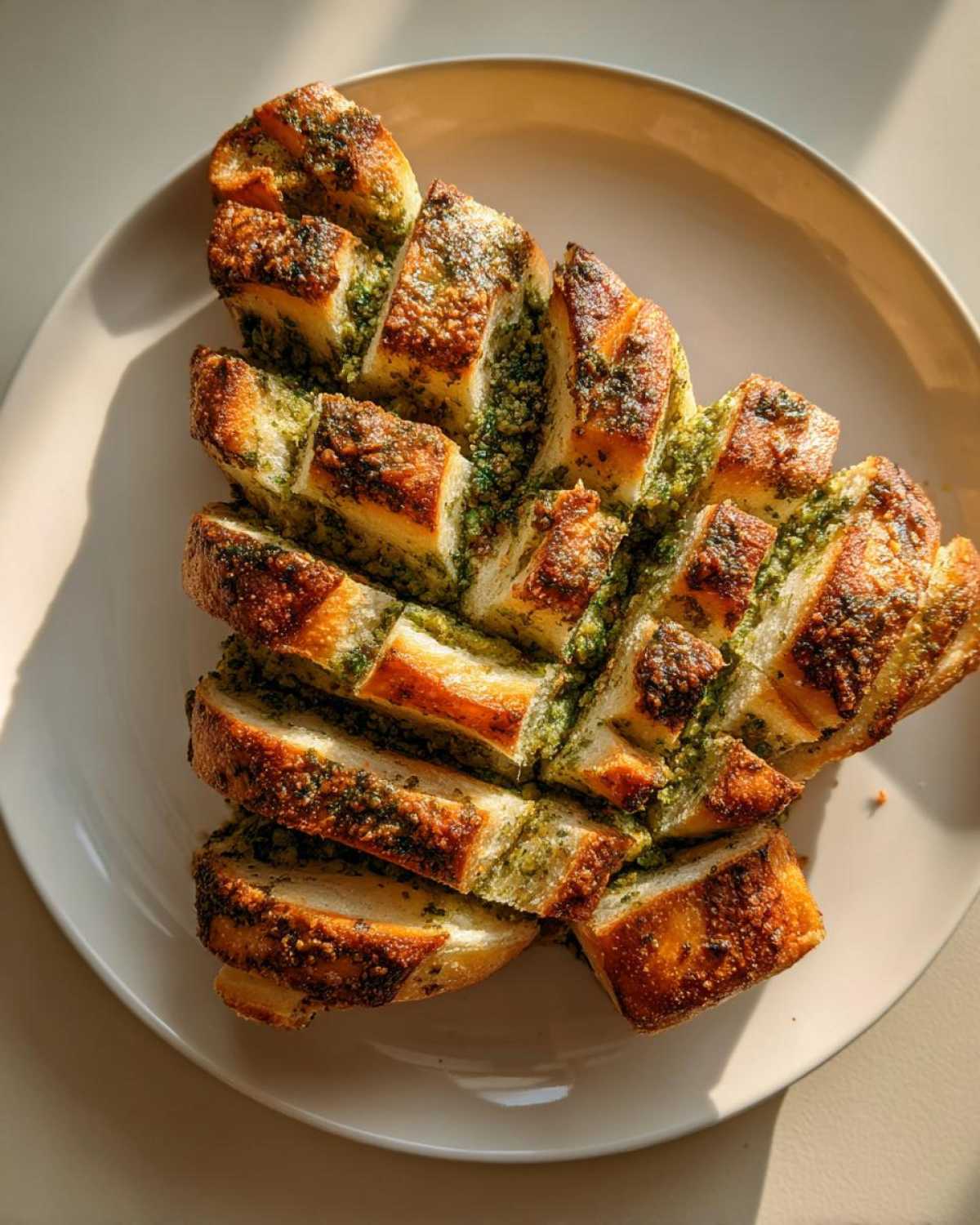 Pesto Christmas Tree Pull-Apart Bread - detail 3