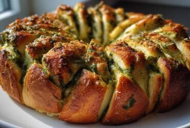 Pesto Christmas Tree Pull-Apart Bread