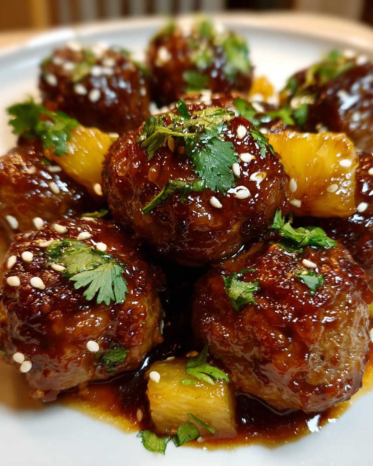 Pineapple Teriyaki Meatballs - detail 2