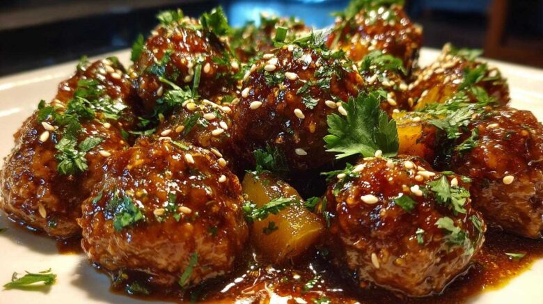 Pineapple Teriyaki Meatballs