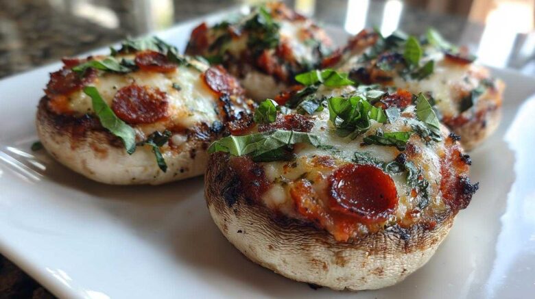 Pizza Stuffed Mushrooms