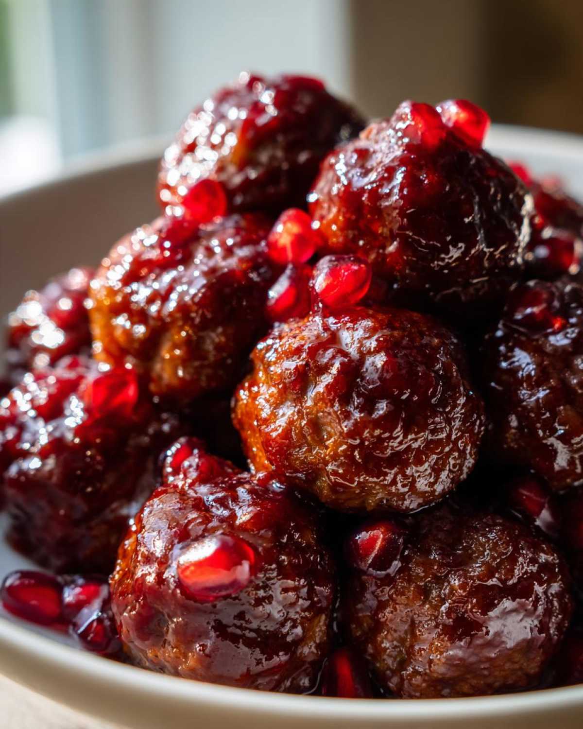 Pomegranate Glazed Meatballs - detail 2