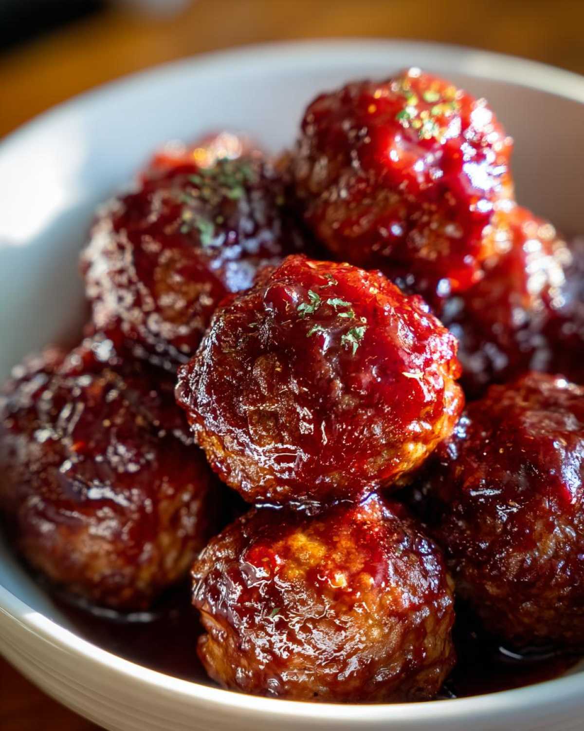 Pomegranate Glazed Meatballs - detail 3