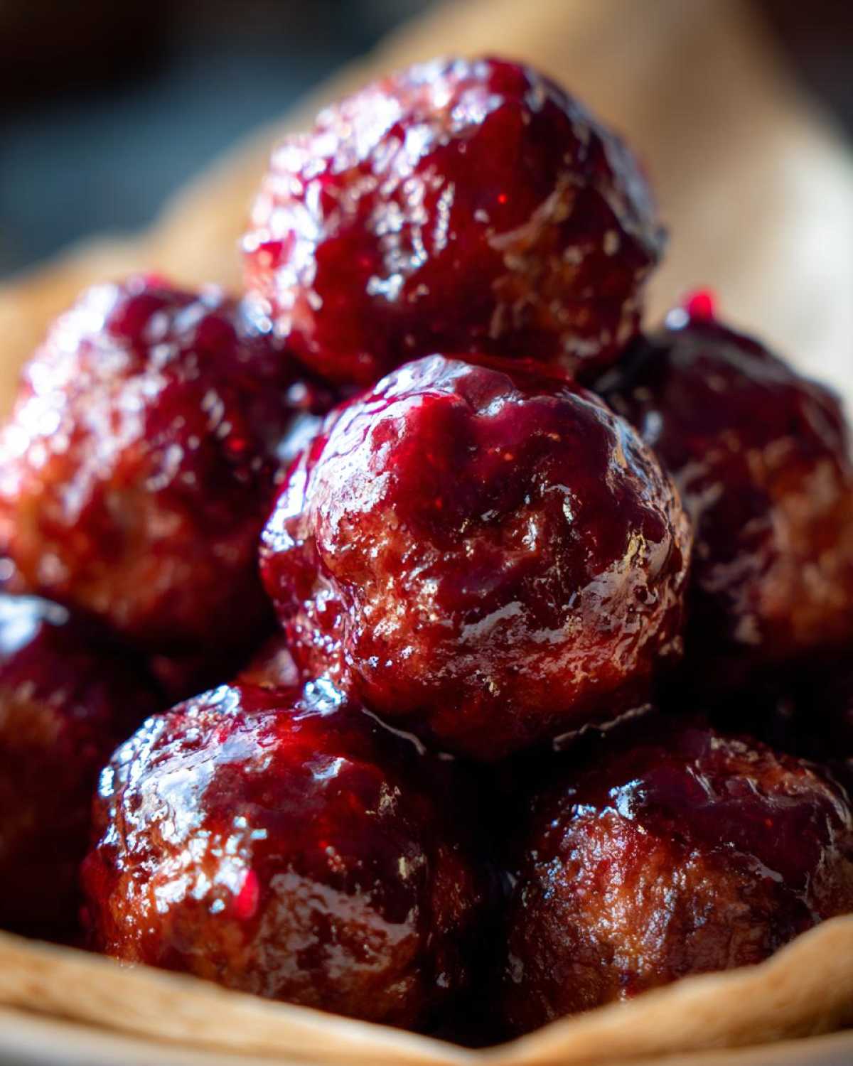 Pomegranate Glazed Meatballs - detail 4