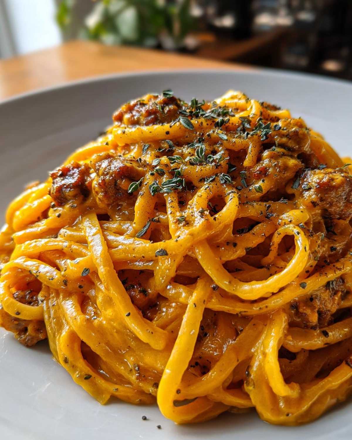 Pumpkin Alfredo Pasta - detail 3
