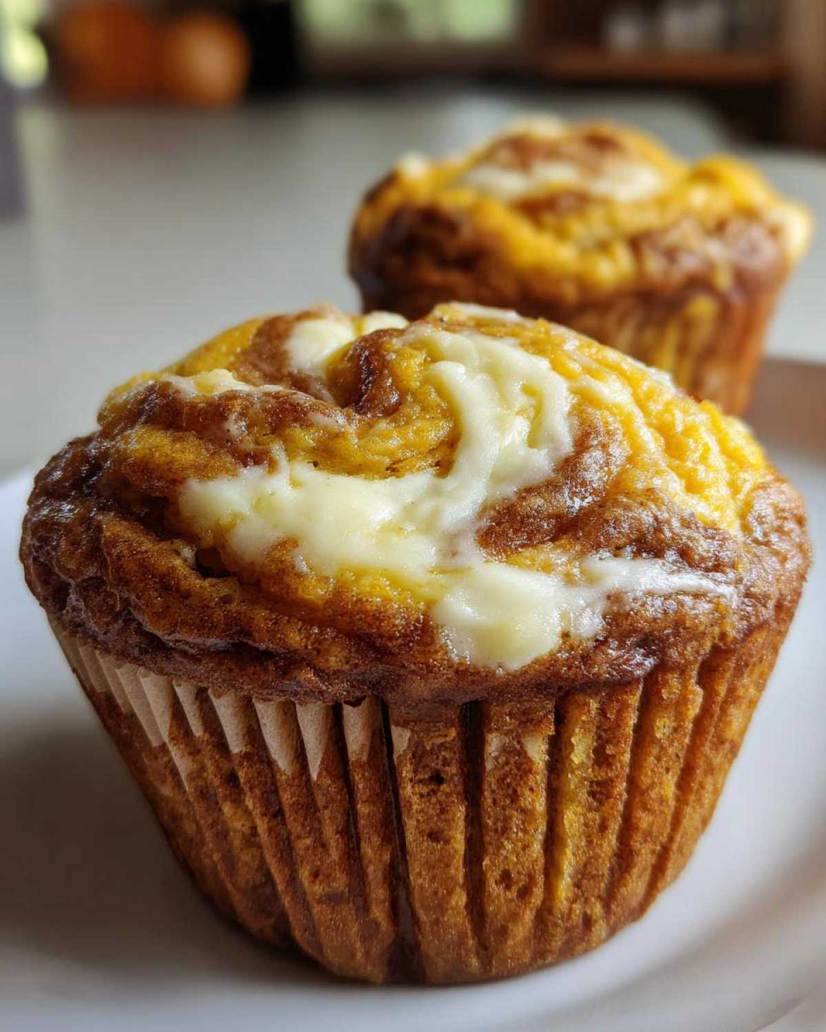 Pumpkin Cream Cheese Swirl Muffins - detail 4