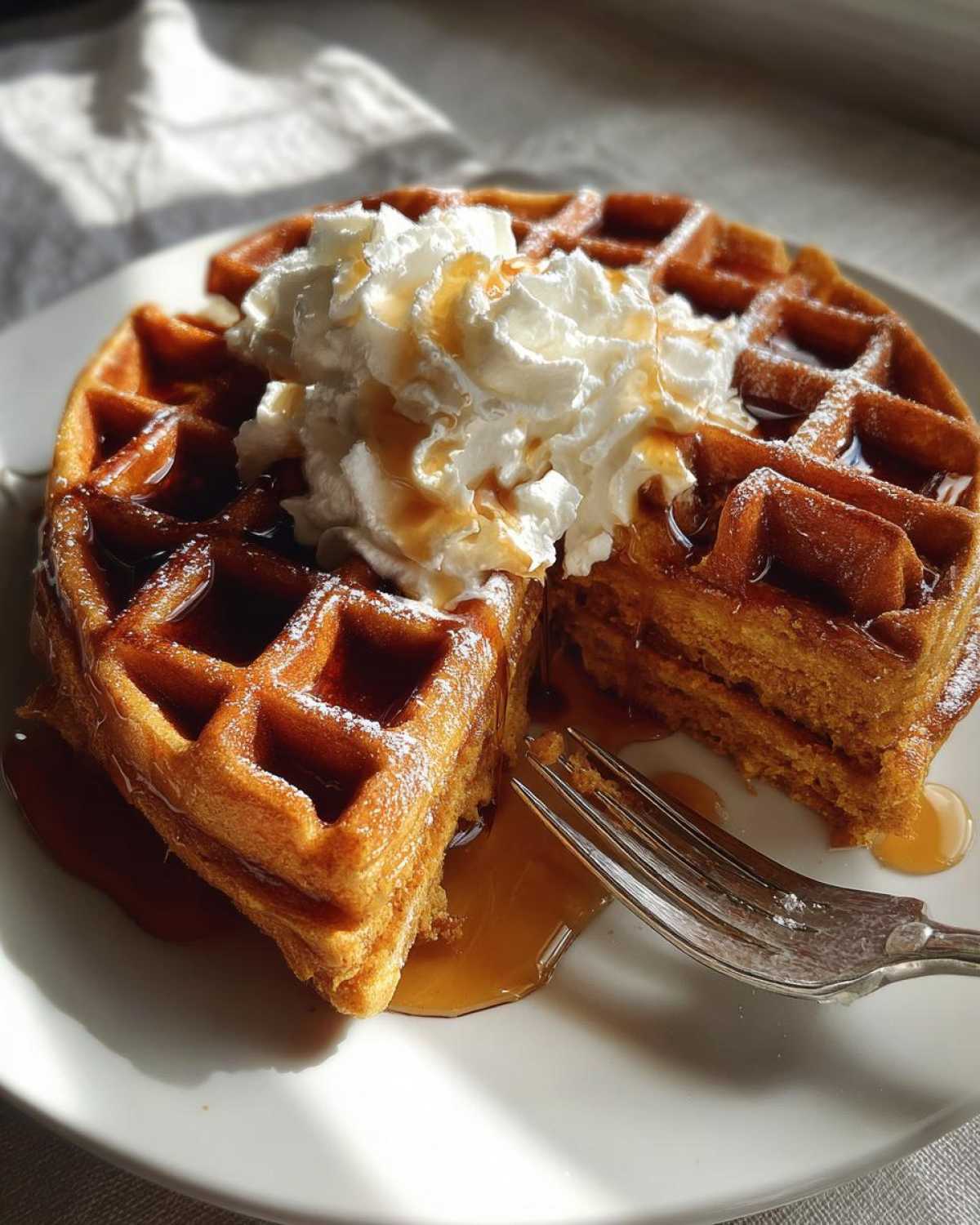 Pumpkin Spice Waffles - detail 1