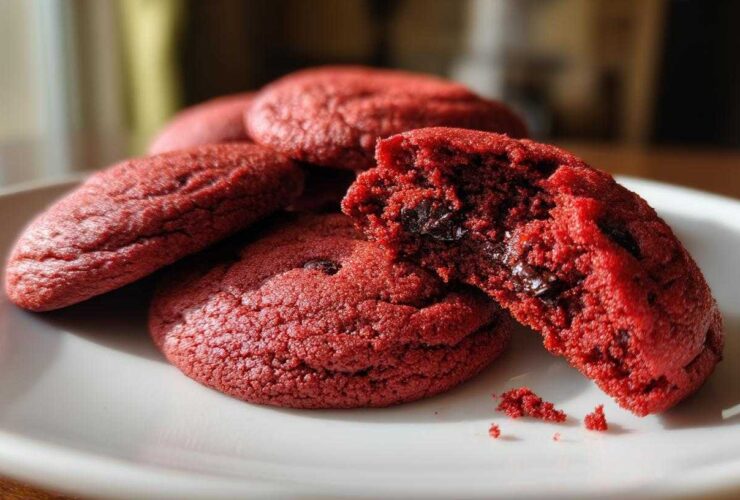 Red Velvet Cake Mix Cookies