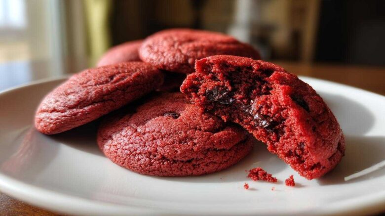 Red Velvet Cake Mix Cookies