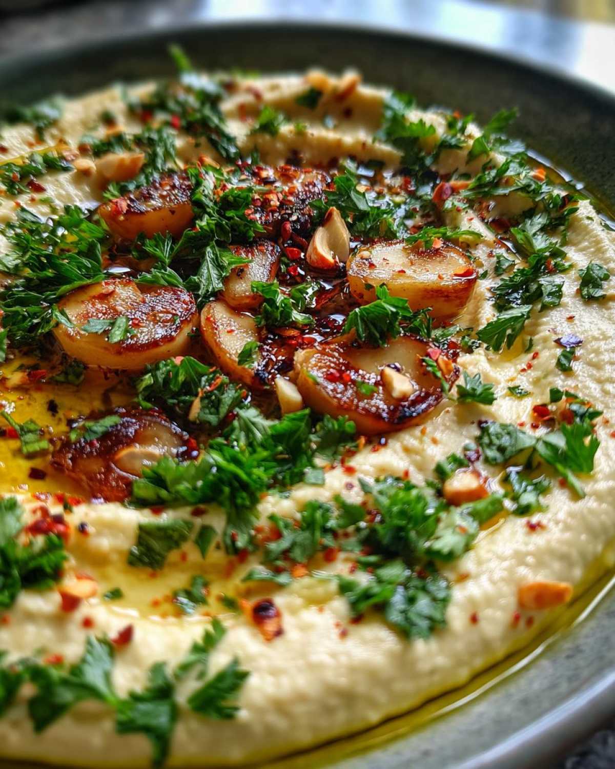 Roasted Garlic White Bean Dip - detail 2