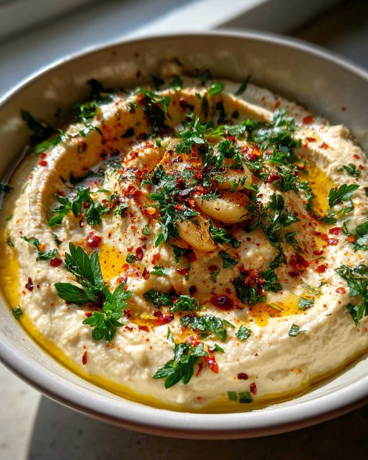 Roasted Garlic White Bean Dip - detail 4