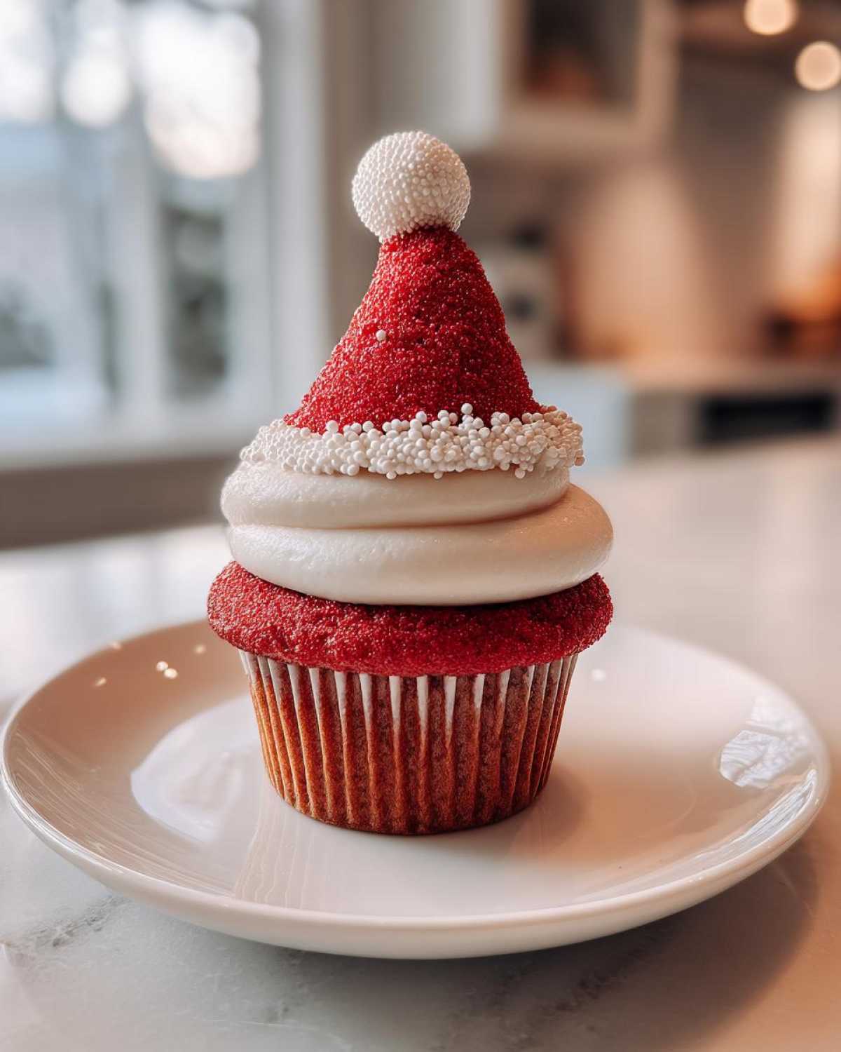 Santa Hat Cupcakes - detail 2