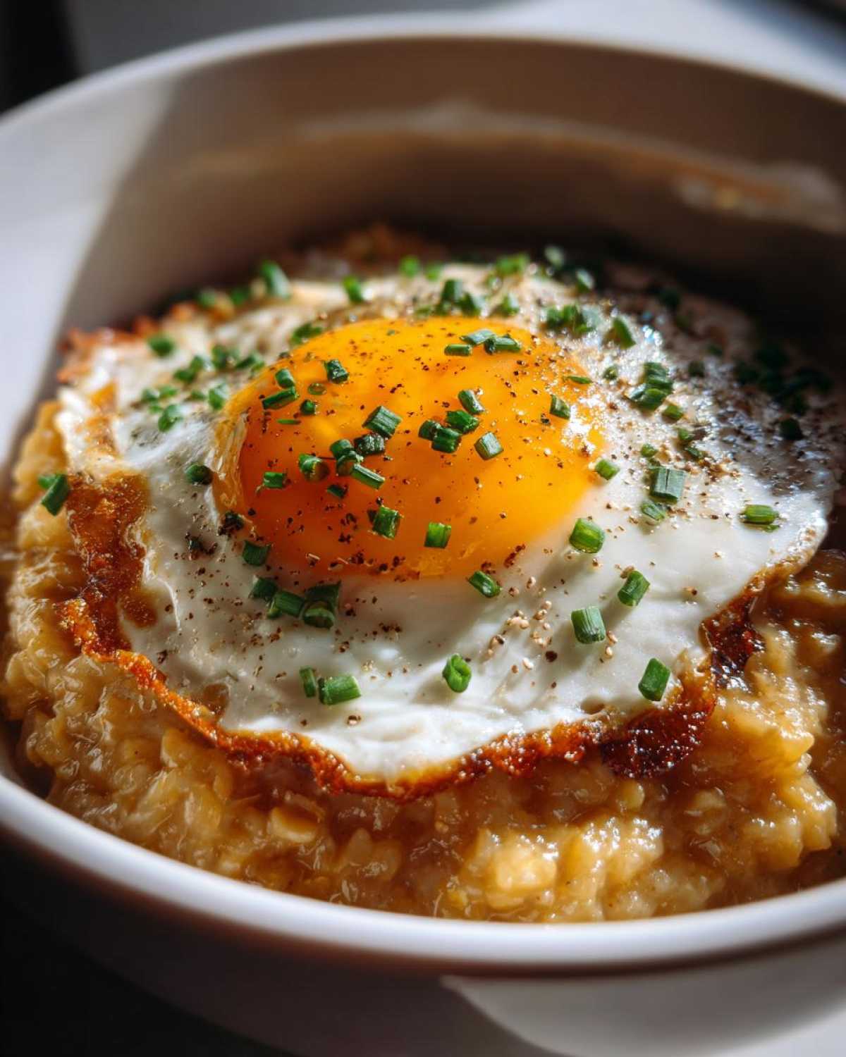 Savory Oatmeal with Fried Egg - detail 1