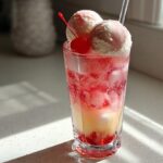 Shirley Temple Ice Cream Float