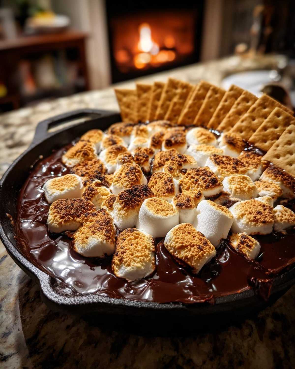 S’mores Dip in a Skillet - detail 3