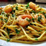 Spaghetti Aglio e Olio with Shrimp