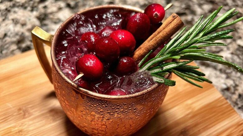 Spiced Cranberry Moscow Mule