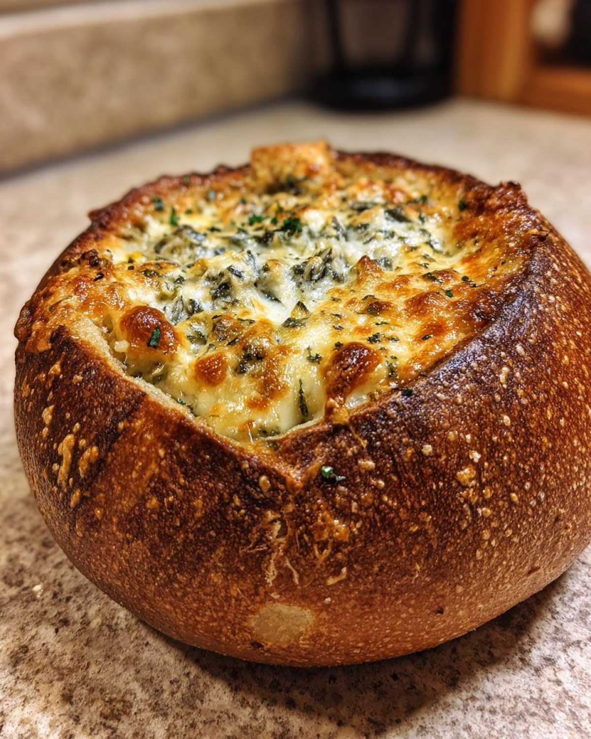 Spinach Artichoke Dip Bread Bowl - detail 4