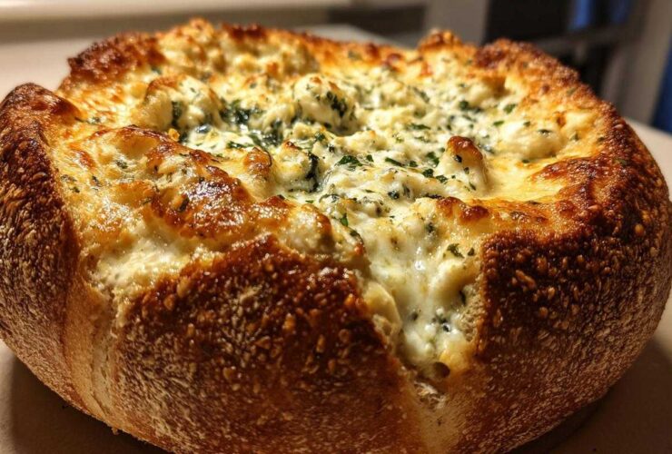 Spinach Artichoke Dip Bread Bowl