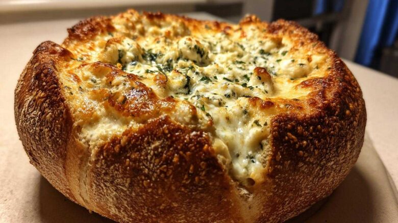 Spinach Artichoke Dip Bread Bowl