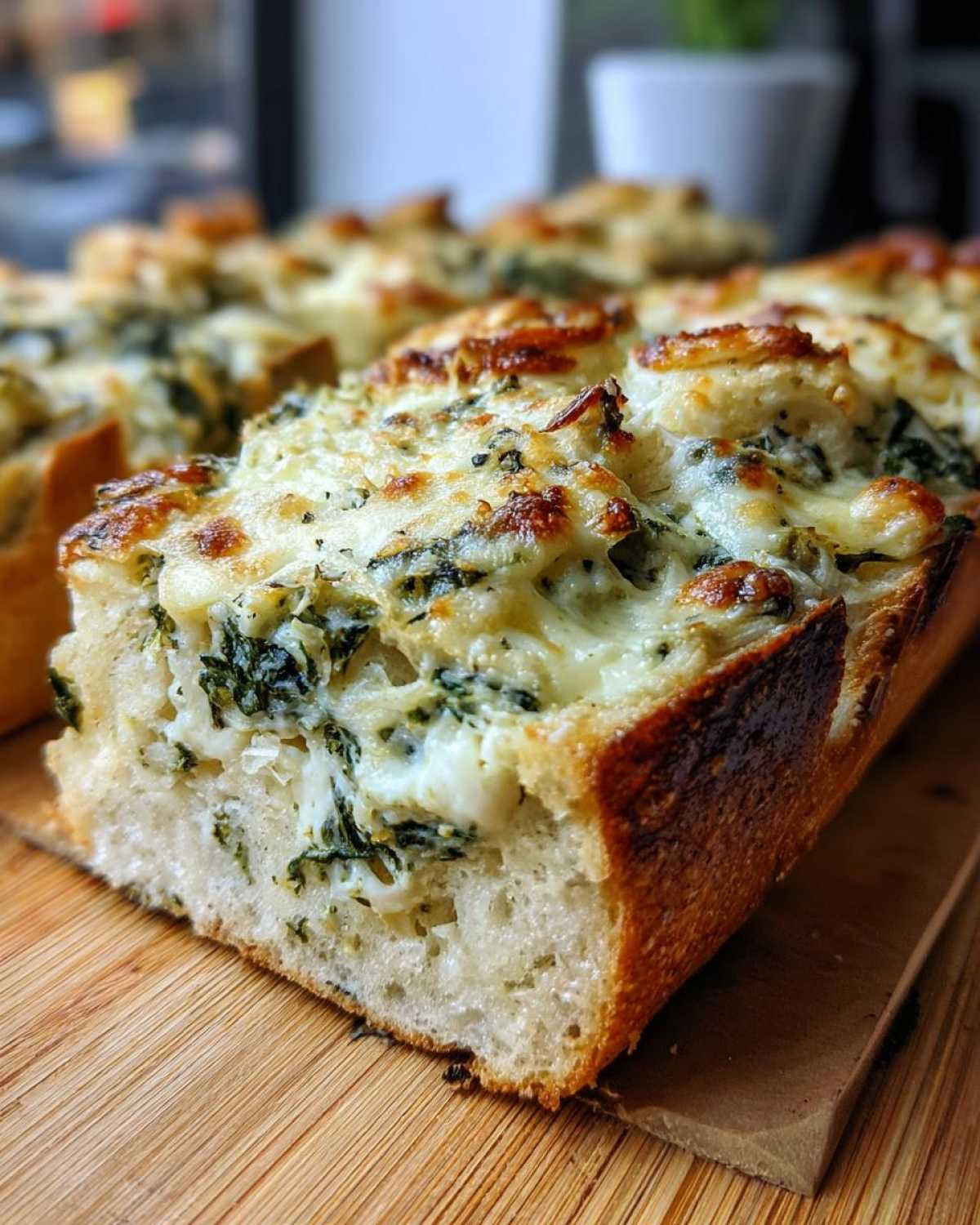 Spinach Artichoke Dip Stuffed Bread - detail 2