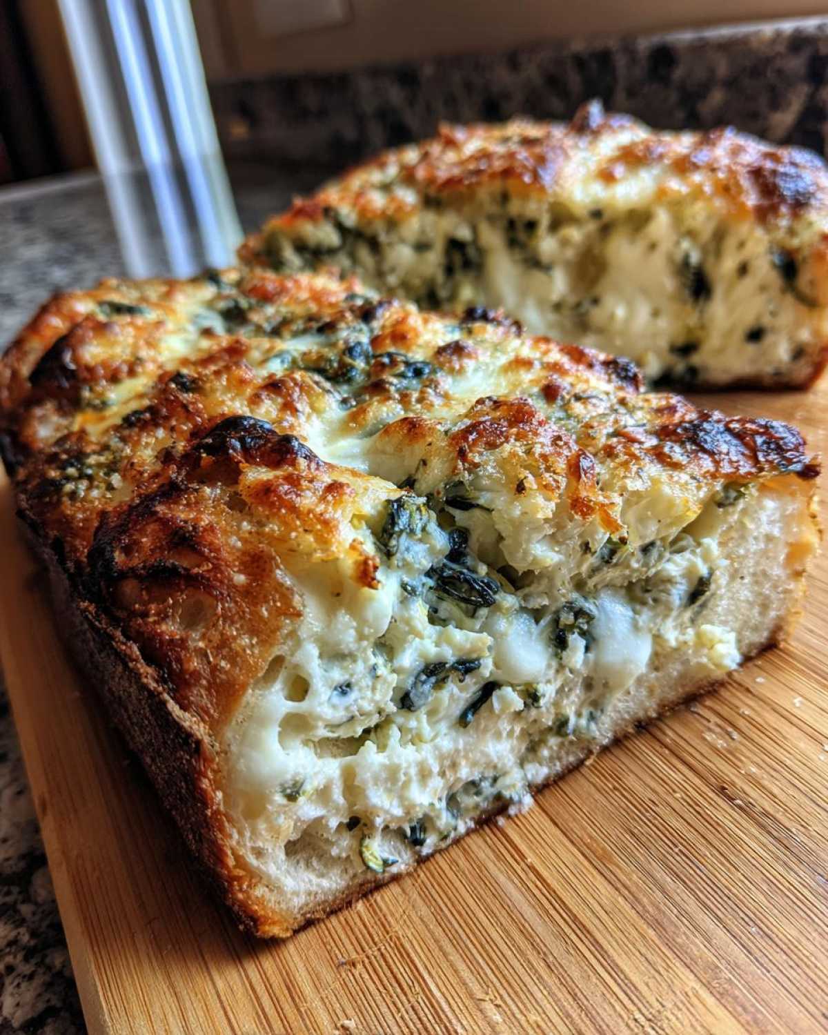 Spinach Artichoke Dip Stuffed Bread - detail 3
